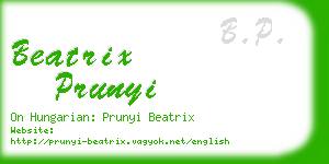 beatrix prunyi business card